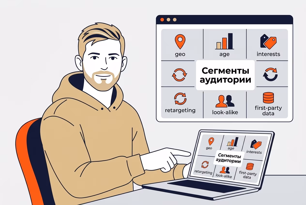 Схема сегментации аудитории для настройки таргетированной рекламы