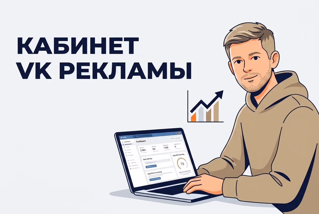 Интерфейс кабинета VK Рекламы с метриками